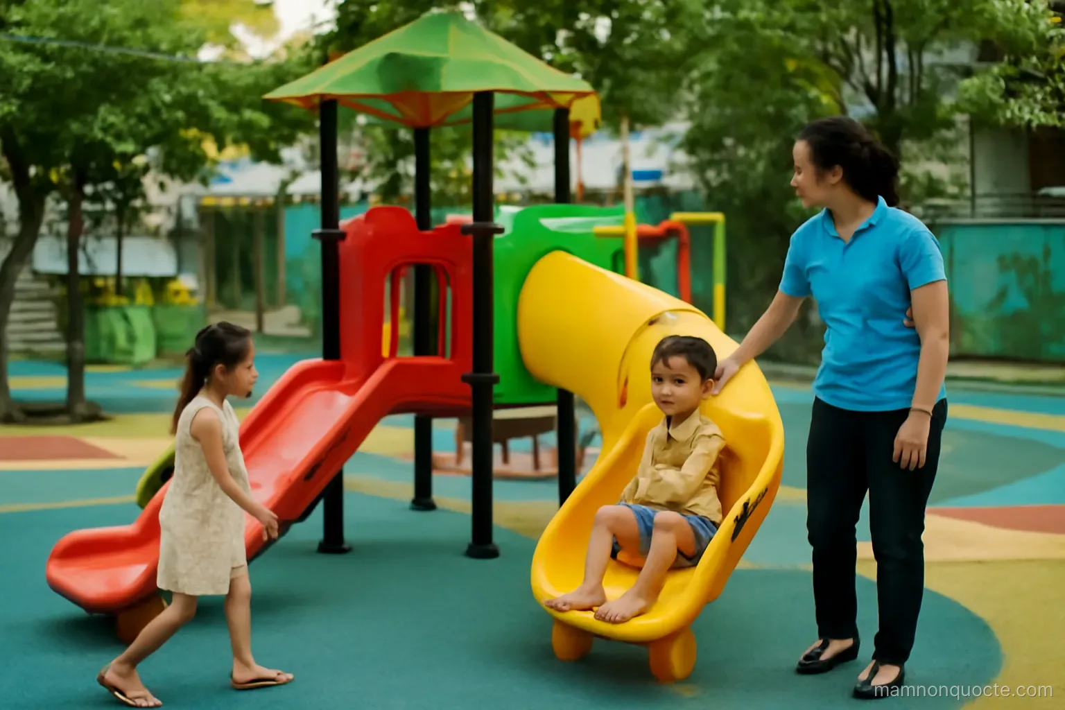 Lớp học mở và khu chức năng chuyên biệt