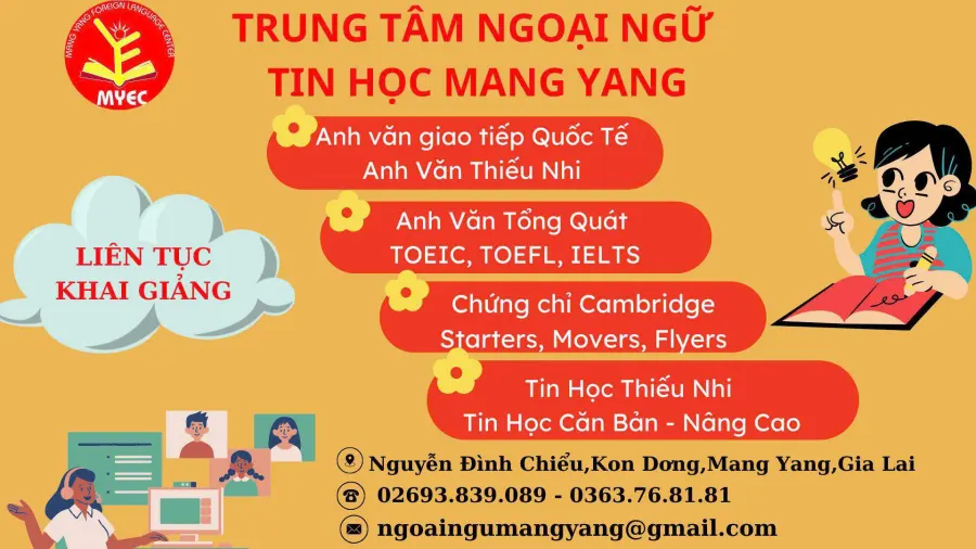 Trung tâm Ngoại Ngữ Tin Học Mang Yang - MYEC