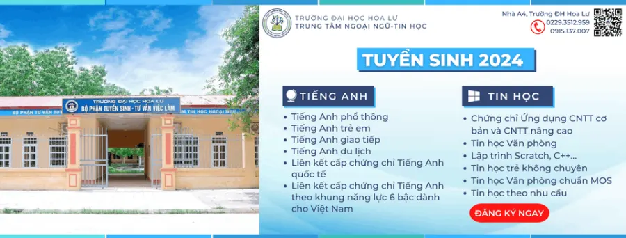 Trung tâm Ngoại Ngữ và Tin học Đại học Hoa Lư