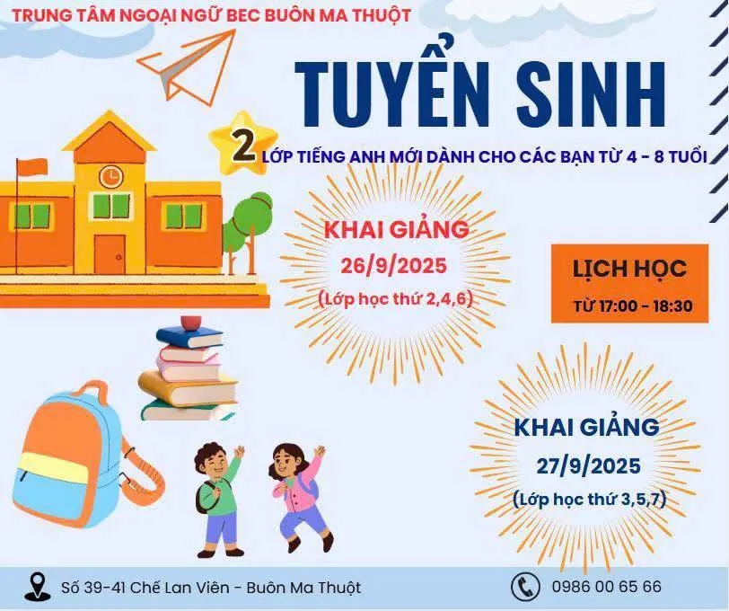 Trung tâm BEC-Boarding English Center - Buôn Ma Thuật