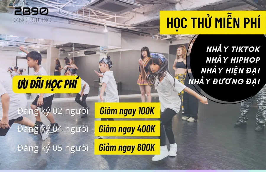 Trung tâm dạy nhảy 2B90 Dance Studio - Cơ sở 3
