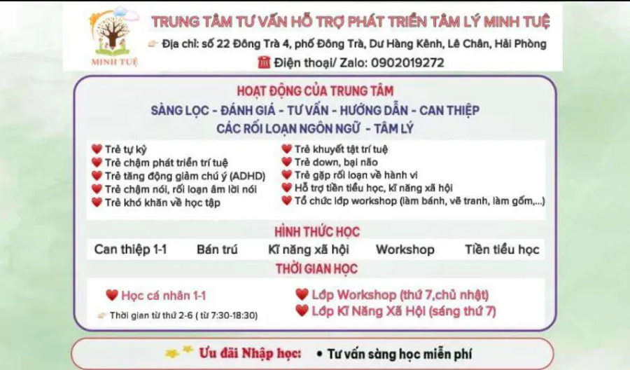 Trung tâm can thiệp sớm Minh Tuệ