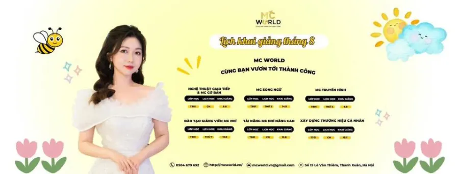 Trung tâm Đào tạo MC, giao tiếp, thuyết trình chuyên nghiệp  Mcworld