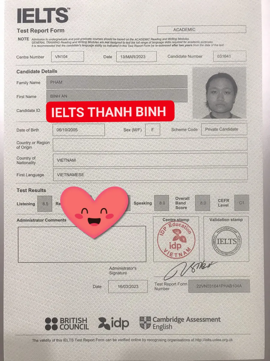 Trung tâm IELTS THANH BINH