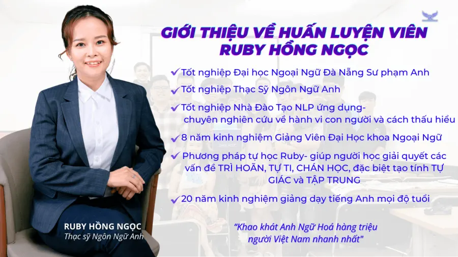 Tiếng Anh Giao Tiếp Ruby Hồng Ngọc - Học Trực Tiếp Hoặc Online