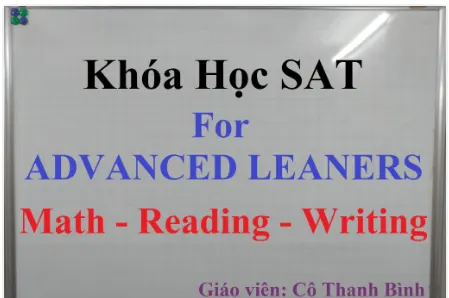 Trung tâm Cô Thanh Bình dạy SAT, GRE, GMAT