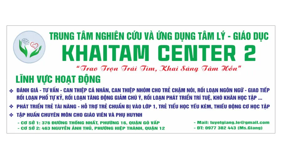 Trung Tâm Nghiên Cứu Và Ứng Dụng Tâm Lý Giáo Dục Khai Tâm Center 2