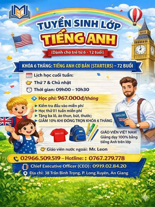 Trung Tâm Tiếng Anh Montessori Long Xuyên An Giang