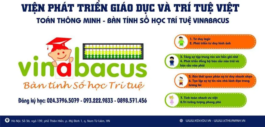 Bàn Tính Thông Minh VinaBacus Viện Giáo dục IEDV - Vinhomes Hàm Nghi